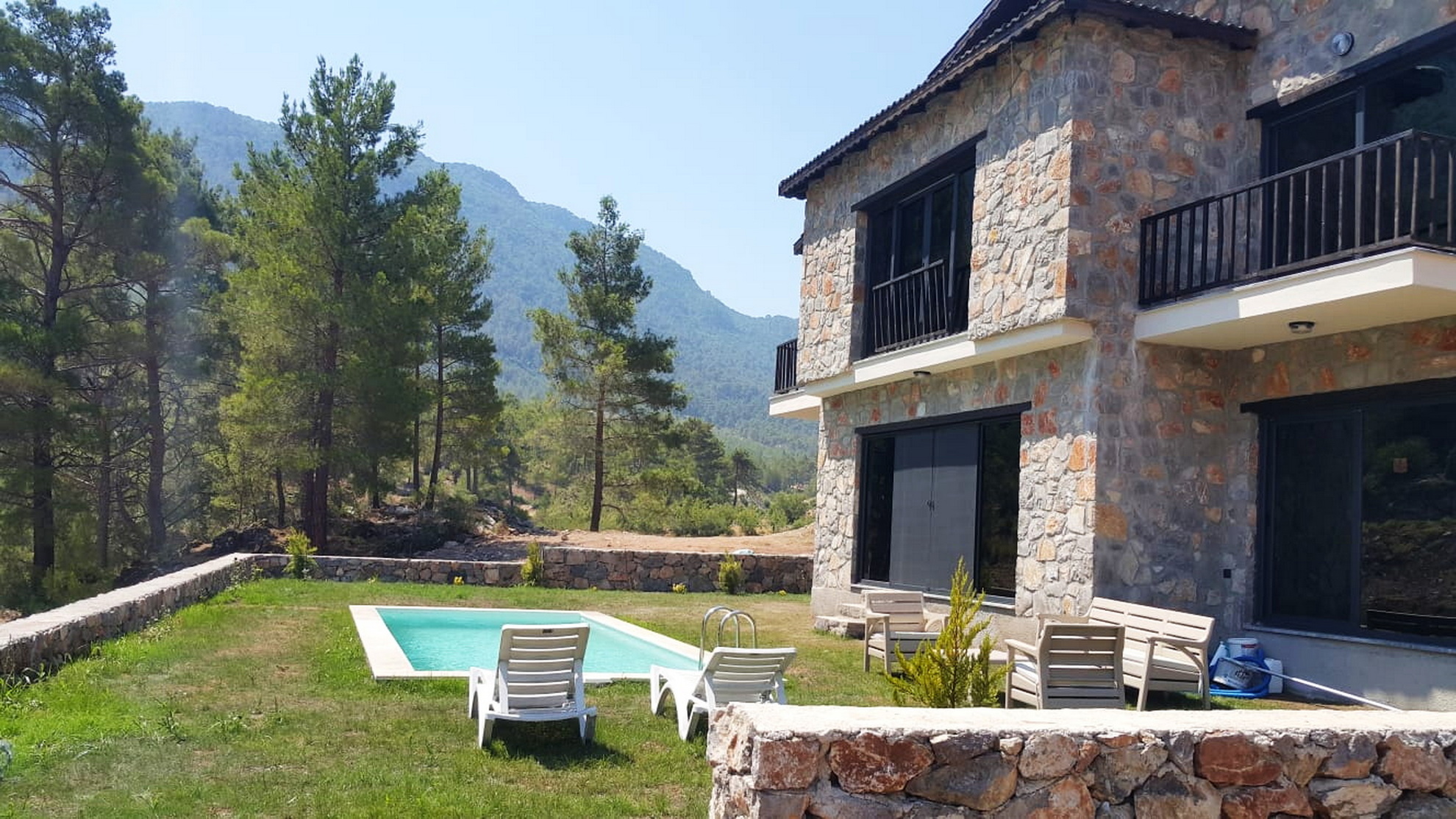 3 Bedroom Stone Villa with Stunning Views in Kizilbel Uzumlu