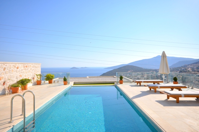 Brand New Triplex Villa With Stunning Views of Kalkan For Sale