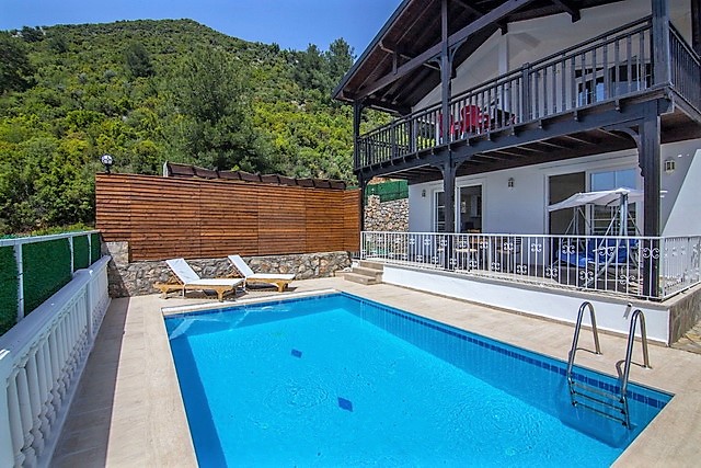 Detached Villa For Sale in Uzumlu with Private Garden and Swimming Pool