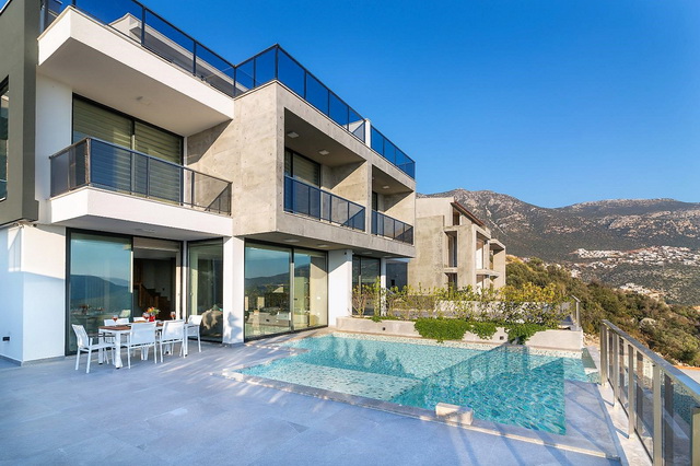 Sea View Luxury Semi Detached Villa in Kalkan For Sale