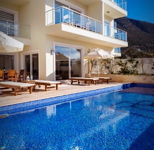 3 Bedroom Luxury Duplex Apartment with Sea View in Kalkan For Sale