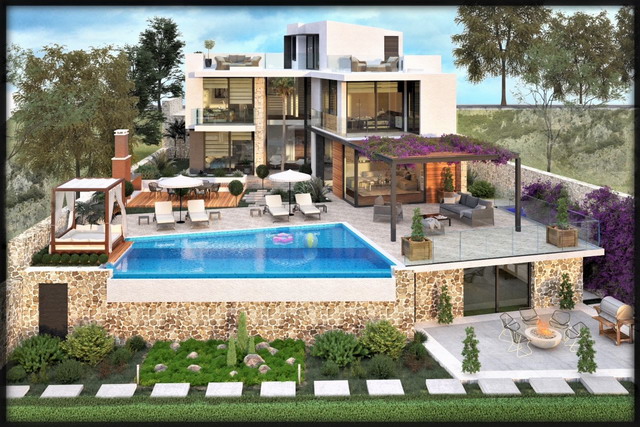 Off Plan 4 Bedroom Luxury  Triplex Villa with İnfinity Pool & Amazin Sea View For Sale