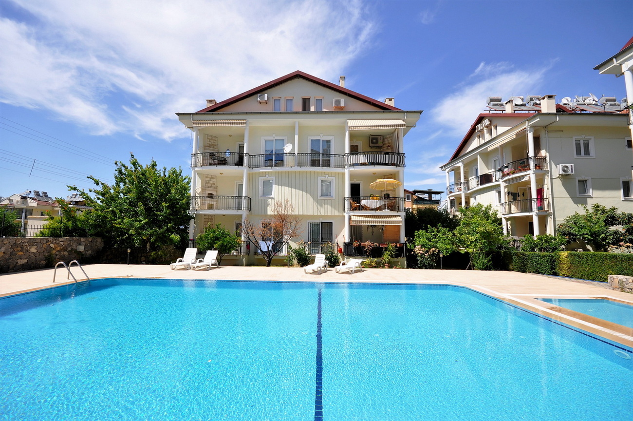2 Bedroom Duplex Apartment with Shared Swimming Pool for Sale in Fethiye