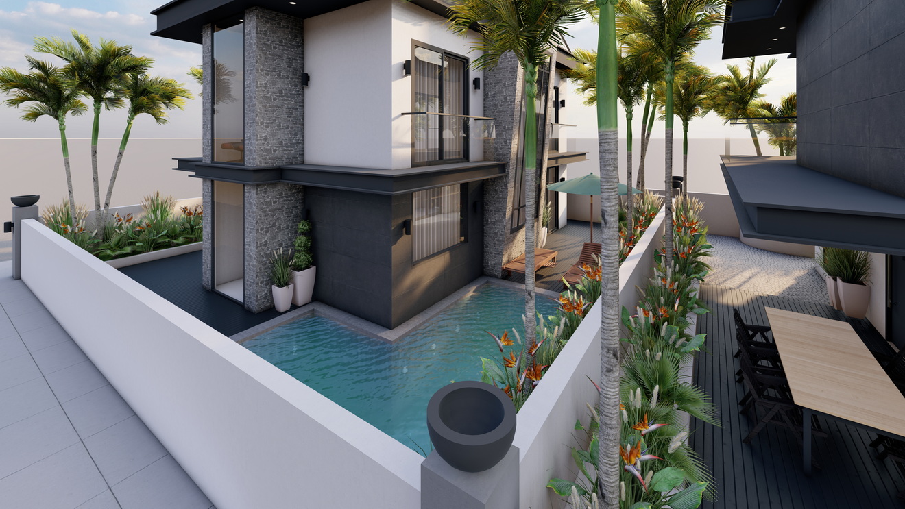 3 Bedroom Off Plan Detached Villas with Pool and Gardens