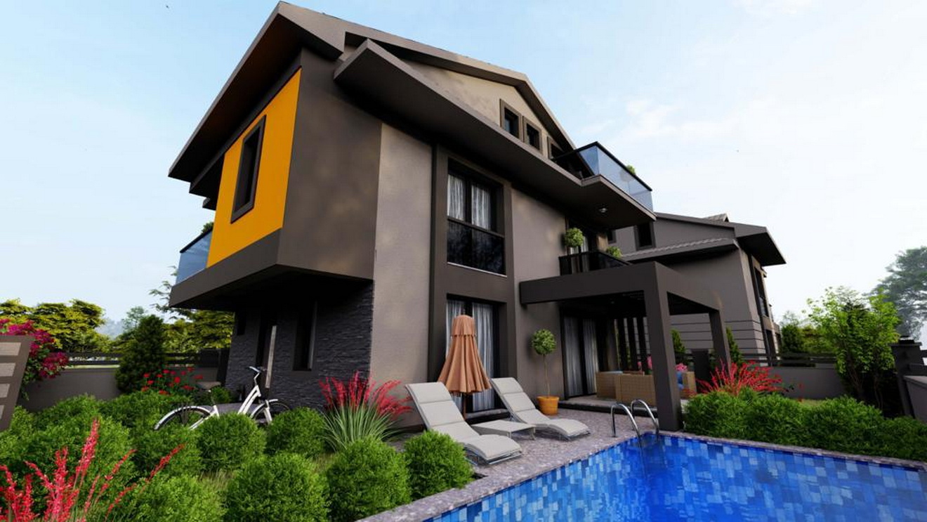 Off Plan Modern 4 Bedroom Villas with Private Pool in Calis