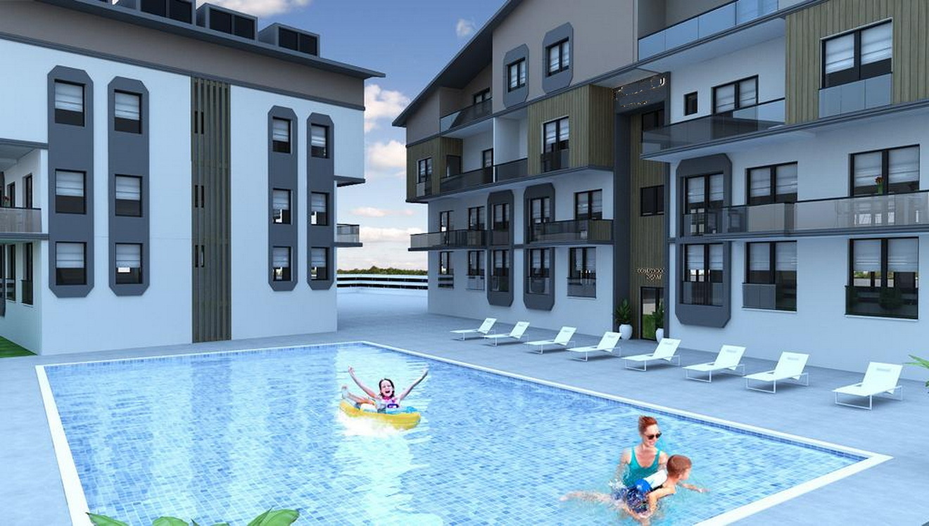 1&2 Bedroom Off Plan Apartments with Communal Pool and Gardens in Patlangic , Fethiye