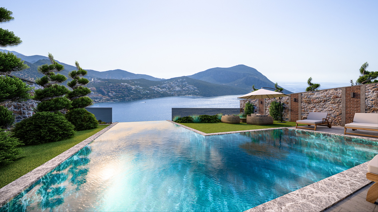 Fascinating Luxury Designed Villas with Indoor & Outdoor Pool in Ortaalan Kalkan